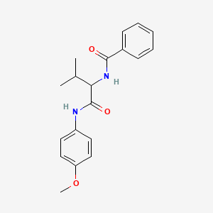 molecular formula C19H22N2O3 B4129743 N-{1-[(4-methoxyphenyl)amino]-3-methyl-1-oxobutan-2-yl}benzamide 