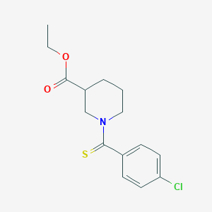 molecular formula C15H18ClNO2S B4129839 Ethyl 1-(4-chlorobenzenecarbothioyl)piperidine-3-carboxylate 