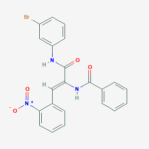 molecular formula C22H16BrN3O4 B412984 N-(1-[(3-bromoanilino)carbonyl]-2-{2-nitrophenyl}vinyl)benzamide 