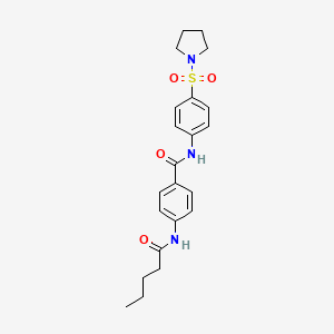 molecular formula C22H27N3O4S B4129865 4-PENTANAMIDO-N-[4-(PYRROLIDINE-1-SULFONYL)PHENYL]BENZAMIDE 