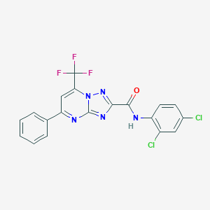 molecular formula C19H10Cl2F3N5O B412999 N-(2,4-dichlorophenyl)-5-phenyl-7-(trifluoromethyl)-[1,2,4]triazolo[1,5-a]pyrimidine-2-carboxamide 