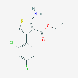 molecular formula C13H11Cl2NO2S B413002 Ethyl 2-amino-4-(2,4-dichlorophenyl)thiophene-3-carboxylate CAS No. 351977-69-0