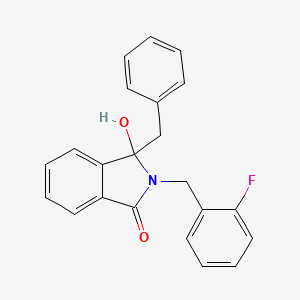 molecular formula C22H18FNO2 B4130138 3-benzyl-2-(2-fluorobenzyl)-3-hydroxy-2,3-dihydro-1H-isoindol-1-one 