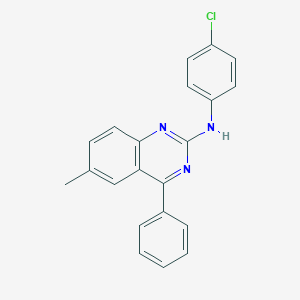 molecular formula C21H16ClN3 B413030 N-(4-chlorophenyl)-6-methyl-4-phenylquinazolin-2-amine CAS No. 307329-83-5