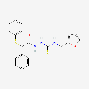 molecular formula C20H19N3O2S2 B4130373 N-(furan-2-ylmethyl)-2-[phenyl(phenylsulfanyl)acetyl]hydrazinecarbothioamide 