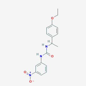 molecular formula C17H19N3O4 B4130591 1-[1-(4-Ethoxyphenyl)ethyl]-3-(3-nitrophenyl)urea 