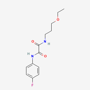 molecular formula C13H17FN2O3 B4130645 N-(3-ethoxypropyl)-N'-(4-fluorophenyl)oxamide 
