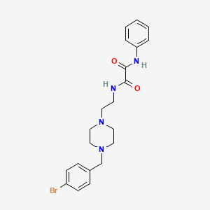 molecular formula C21H25BrN4O2 B4130666 N-(2-{4-[(4-BROMOPHENYL)METHYL]PIPERAZIN-1-YL}ETHYL)-N'-PHENYLETHANEDIAMIDE 