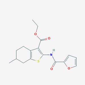 molecular formula C17H19NO4S B413068 Ethyl 2-(2-furoylamino)-6-methyl-4,5,6,7-tetrahydro-1-benzothiophene-3-carboxylate CAS No. 312949-31-8