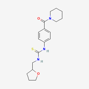 molecular formula C18H25N3O2S B4130822 N-[4-(1-piperidinylcarbonyl)phenyl]-N'-(tetrahydro-2-furanylmethyl)thiourea 