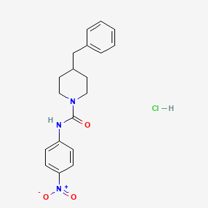 molecular formula C19H22ClN3O3 B4130826 4-benzyl-N-(4-nitrophenyl)piperidine-1-carboxamide;hydrochloride 