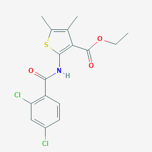 molecular formula C16H15Cl2NO3S B413083 Ethyl 2-[(2,4-dichlorobenzoyl)amino]-4,5-dimethyl-3-thiophenecarboxylate 