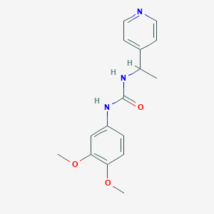 molecular formula C16H19N3O3 B4131017 1-(3,4-Dimethoxyphenyl)-3-[1-(pyridin-4-yl)ethyl]urea 