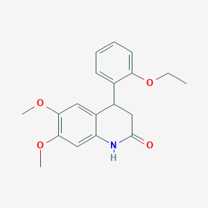 molecular formula C19H21NO4 B4131132 4-(2-ETHOXYPHENYL)-6,7-DIMETHOXY-1,2,3,4-TETRAHYDROQUINOLIN-2-ONE 