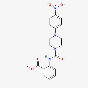 molecular formula C19H20N4O5 B4131354 METHYL 2-({[4-(4-NITROPHENYL)PIPERAZINO]CARBONYL}AMINO)BENZOATE 