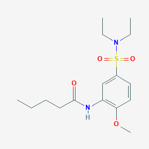 molecular formula C16H26N2O4S B4131449 N-[5-(diethylsulfamoyl)-2-methoxyphenyl]pentanamide 