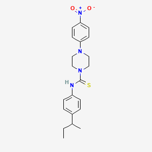 molecular formula C21H26N4O2S B4131451 N-[4-(butan-2-yl)phenyl]-4-(4-nitrophenyl)piperazine-1-carbothioamide 