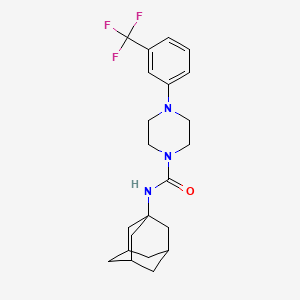 molecular formula C22H28F3N3O B4131517 N-(ADAMANTAN-1-YL)-4-[3-(TRIFLUOROMETHYL)PHENYL]PIPERAZINE-1-CARBOXAMIDE 
