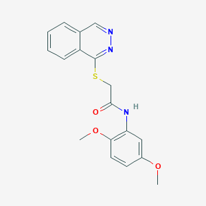 molecular formula C18H17N3O3S B4131707 N~1~-(2,5-DIMETHOXYPHENYL)-2-(1-PHTHALAZINYLSULFANYL)ACETAMIDE 