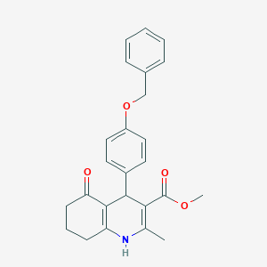 molecular formula C25H25NO4 B413175 Methyl 4-[4-(benzyloxy)phenyl]-2-methyl-5-oxo-1,4,5,6,7,8-hexahydroquinoline-3-carboxylate 