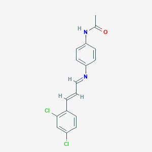 molecular formula C17H14Cl2N2O B413186 N-(4-{[3-(2,4-dichlorophenyl)-2-propenylidene]amino}phenyl)acetamide 
