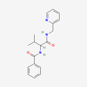 molecular formula C18H21N3O2 B4131945 N-{3-methyl-1-oxo-1-[(pyridin-2-ylmethyl)amino]butan-2-yl}benzamide 