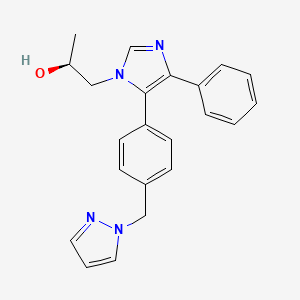 molecular formula C22H22N4O B4132041 (2S)-1-{4-phenyl-5-[4-(1H-pyrazol-1-ylmethyl)phenyl]-1H-imidazol-1-yl}propan-2-ol 