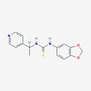 molecular formula C15H15N3O2S B4132072 N-1,3-benzodioxol-5-yl-N'-[1-(4-pyridinyl)ethyl]thiourea 