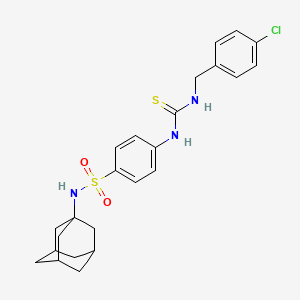 molecular formula C24H28ClN3O2S2 B4132076 N-1-adamantyl-4-({[(4-chlorobenzyl)amino]carbonothioyl}amino)benzenesulfonamide 