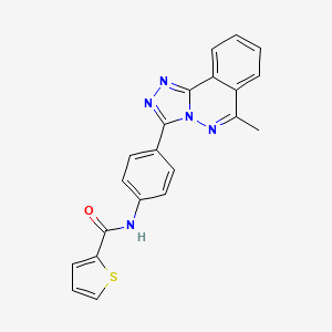molecular formula C21H15N5OS B4132221 N-[4-(6-methyl[1,2,4]triazolo[3,4-a]phthalazin-3-yl)phenyl]thiophene-2-carboxamide 