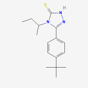molecular formula C16H23N3S B4132236 4-butan-2-yl-3-(4-tert-butylphenyl)-1H-1,2,4-triazole-5-thione 