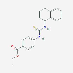 molecular formula C20H22N2O2S B4132280 Ethyl 4-[(1,2,3,4-tetrahydronaphthalen-1-ylcarbamothioyl)amino]benzoate 
