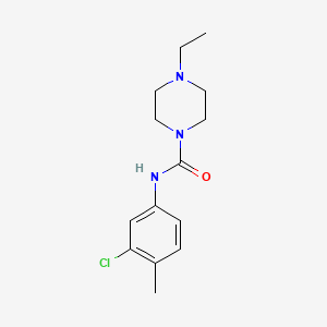 molecular formula C14H20ClN3O B4132350 N-(3-chloro-4-methylphenyl)-4-ethylpiperazine-1-carboxamide 