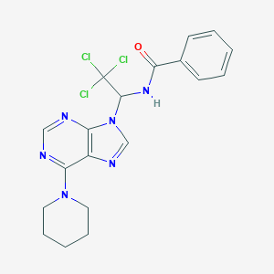 N-[2,2,2-trichloro-1-(6-piperidin-1-ylpurin-9-yl)ethyl]benzamide