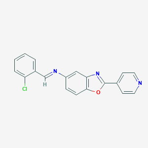 N-(2-chlorobenzylidene)-N-[2-(4-pyridinyl)-1,3-benzoxazol-5-yl]amine