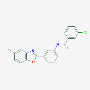 N-(3-chlorobenzylidene)-N-[3-(5-methyl-1,3-benzoxazol-2-yl)phenyl]amine
