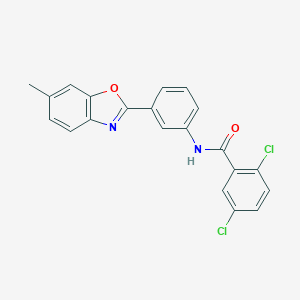 2,5-dichloro-N-[3-(6-methyl-1,3-benzoxazol-2-yl)phenyl]benzamide