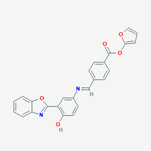 2-Furyl 4-({[3-(1,3-benzoxazol-2-yl)-4-hydroxyphenyl]imino}methyl)benzoate