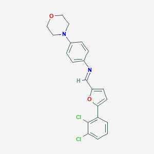 molecular formula C21H18Cl2N2O2 B413261 N-{[5-(2,3-dichlorophenyl)-2-furyl]methylene}-N-[4-(4-morpholinyl)phenyl]amine 