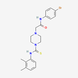 molecular formula C21H25BrN4OS B4132615 N-(4-BROMOPHENYL)-2-{4-[(2,3-DIMETHYLANILINO)CARBOTHIOYL]PIPERAZINO}ACETAMIDE 