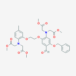 molecular formula C35H40N2O12 B413267 Methyl [2-(2-{4-(benzyloxy)-2-[bis(2-methoxy-2-oxoethyl)amino]-5-formylphenoxy}ethoxy)(2-methoxy-2-oxoethyl)-4-methylanilino]acetate 