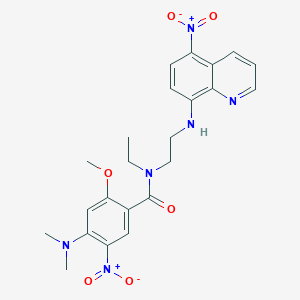 4-(dimethylamino)-N-ethyl-2-methoxy-5-nitro-N-[2-[(5-nitroquinolin-8-yl)amino]ethyl]benzamide