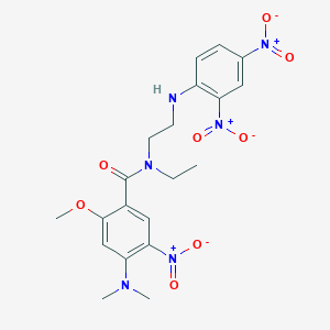 N-(2-{2,4-bisnitroanilino}ethyl)-4-(dimethylamino)-N-ethyl-5-nitro-2-methoxybenzamide