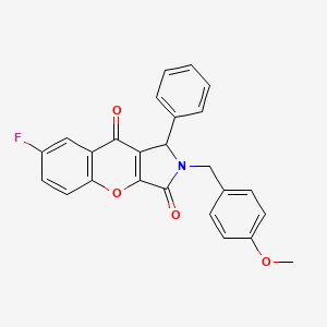 molecular formula C25H18FNO4 B4132895 7-fluoro-2-(4-methoxybenzyl)-1-phenyl-1,2-dihydrochromeno[2,3-c]pyrrole-3,9-dione 