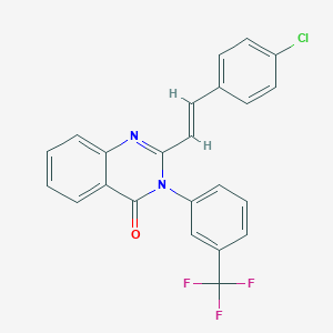 2-[2-(4-chlorophenyl)vinyl]-3-[3-(trifluoromethyl)phenyl]-4(3H)-quinazolinone