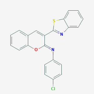N-[3-(1,3-benzothiazol-2-yl)-2H-chromen-2-ylidene]-N-(4-chlorophenyl)amine