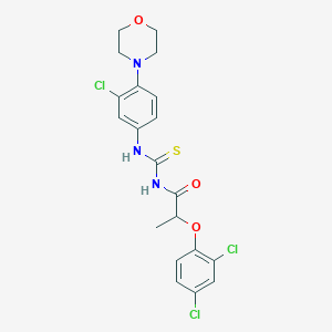 molecular formula C20H20Cl3N3O3S B4132948 N-{[3-chloro-4-(morpholin-4-yl)phenyl]carbamothioyl}-2-(2,4-dichlorophenoxy)propanamide 
