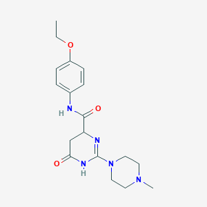molecular formula C18H25N5O3 B4132977 N-(4-ethoxyphenyl)-2-(4-methylpiperazin-1-yl)-6-oxo-3,4,5,6-tetrahydropyrimidine-4-carboxamide 