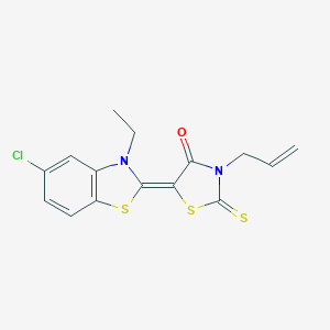 3-allyl-5-(5-chloro-3-ethyl-1,3-benzothiazol-2(3H)-ylidene)-2-thioxo-1,3-thiazolidin-4-one
