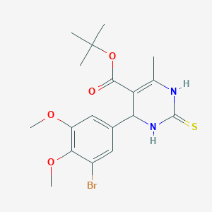 molecular formula C18H23BrN2O4S B4133115 tert-butyl 4-(3-bromo-4,5-dimethoxyphenyl)-6-methyl-2-thioxo-1,2,3,4-tetrahydro-5-pyrimidinecarboxylate 